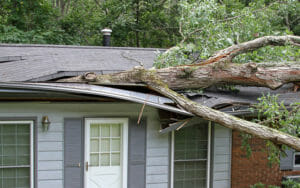 Storm damage, roof repair
